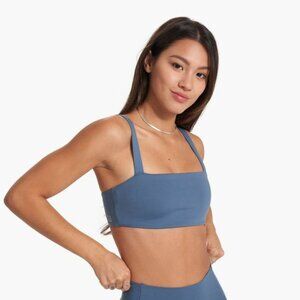 Vuori Evolve Square Neck Blue Sports Bra Size L NWOT